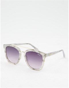 Круглые солнцезащитные очки с коричневыми стеклами в оправе со змеиным принтом Quay Sweet Dreams Quay australia