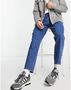 Свободные темно синие джинсы из органического хлопка Kobe Selected homme