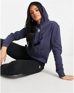 Худи темно синего цвета с логотипом по центру Essential Adidas originals