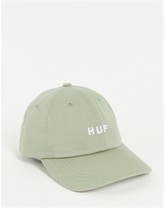 Серо зеленая кепка с логотипом Essentials OG Huf