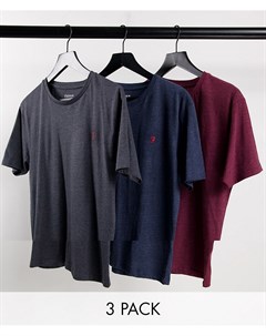 Набор из 3 футболок для дома темно синего и других цветов Blackford Farah