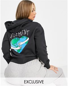 Черный худи с принтом на спине Raven эксклюзивно для ASOS Element