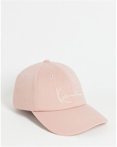 Розовая кепка с рукописным логотипом Karl kani