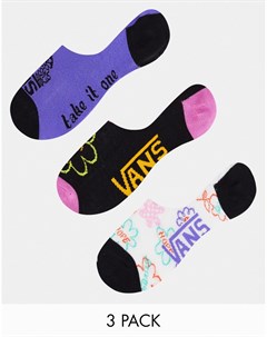 Набор из 3 пар разноцветных носков с милым принтом Cultivate Care Vans