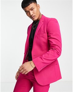 Супероблегающий пиджак ярко розового цвета Asos design