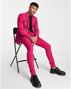 Супероблегающие брюки ярко розового цвета Asos design
