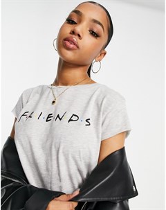 Серая футболка с логотипом сериала Друзья Friends Na-kd