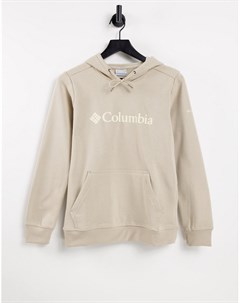 Худи бежевого цвета с логотипом Columbia