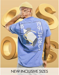Синяя свободная футболка с художественным принтом Asos design