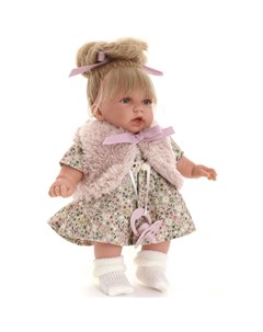Кукла озвученная Munecas Dolls София в розовом 27 см мягконабивная Antonio juan