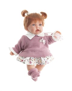 Кукла озвученная Munecas Dolls Эмма в розовом 27 см мягконабивная Antonio juan