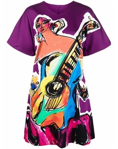 Платье футболка с эффектом разбрызганной краски Moschino