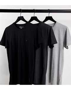 Набор из 3 черных футболок Tall French connection