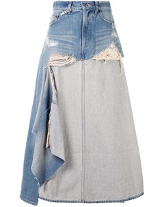 Многослойная юбка с эффектом потертости Maison mihara yasuhiro