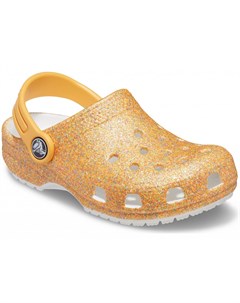 Сабо для девочек Kids Classic Glitter Clog Orange Sorbet Glitter Crocs