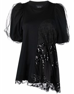Блузка асимметричного кроя с вышивкой Simone rocha