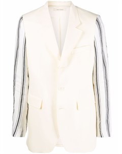 Льняной пиджак с контрастными рукавами Wales bonner