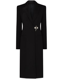 Однобортное пальто с металлическим декором Givenchy