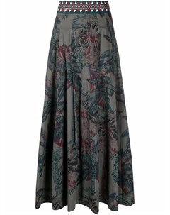 Льняная юбка макси Flaminia с принтом Emporio sirenuse
