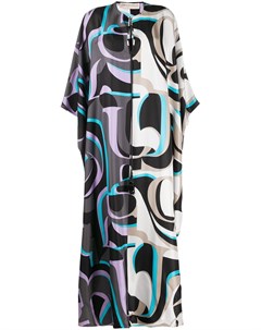 Длинное платье с абстрактным принтом Emilio pucci