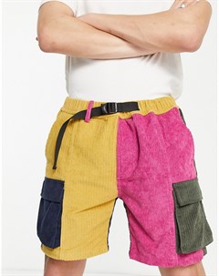 Разноцветные вельветовые шорты карго от комплекта Channel The hundreds