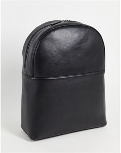 Черный кожаный рюкзак Asos design