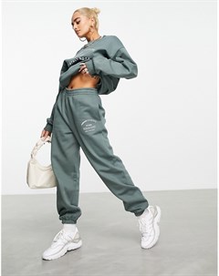 Oversized джоггеры цвета хаки с логотипом в форме дуги Asos weekend collective