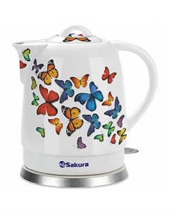 Чайник электрический SA 2008BT 1 1 7 л керамика цвет бабочки Sakura