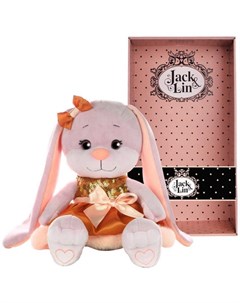 Мягкая игрушка Зайка в Розовом Платьице с Пайетками и Мехом 20 см ТМ Jack Lin Jack lin