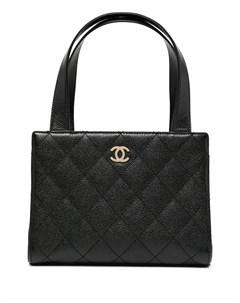 Стеганая сумка тоут с логотипом CC 2002 го года Chanel pre-owned