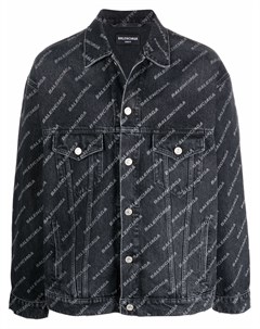 Джинсовая куртка Typo с логотипом Balenciaga