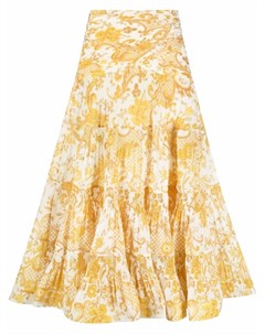 Расклешенная юбка Postcard с цветочным принтом Zimmermann
