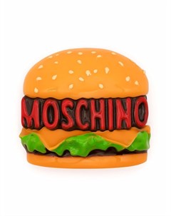 Брошь с логотипом Moschino