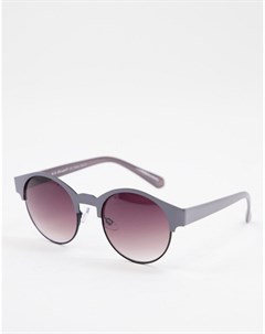 Солнцезащитные очки в серой оправе с круглыми линзами Aj morgan