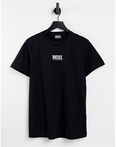 Черная футболка с маленьким логотипом T Diego Diesel