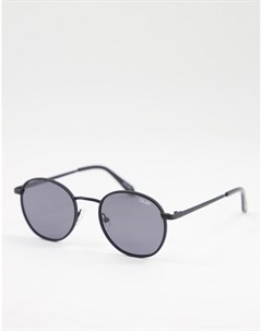 Круглые солнцезащитные очки в черной оправе с дымчатыми стеклами Quay Talk Circles Quay australia