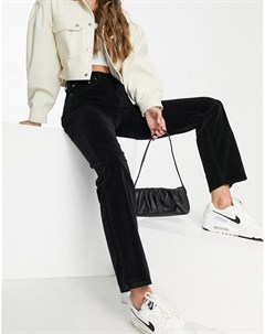 Прямые черные джинсы с классической талией в стиле 90 х Asos design