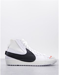 Бело черные кроссовки Blazer Mid 77 Nike