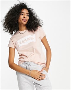 Розовая футболка с логотипом в форме летучей мыши Perfect Levi's®