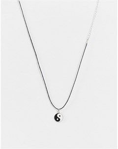 Ожерелье из шнурка с подвеской в виде символа Инь и ян Asos design