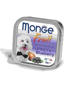 Консервы Dog Fruit Индейка с черникой для собак 100гр Monge
