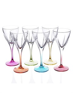Набор бокалов для вина fusion colour 210мл 6 шт мультиколор 12x17 см Rcr