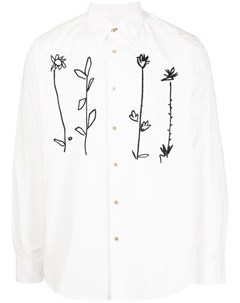 Рубашка с длинными рукавами и цветочной вышивкой Paul smith