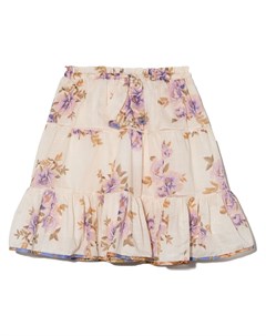 Ярусная юбка с цветочным принтом Zimmermann kids
