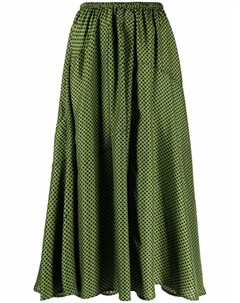 Шелковая юбка миди Safron в горох Christian wijnants