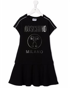 Платье футболка с логотипом Moschino kids