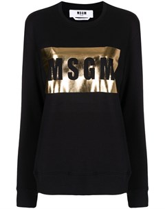 Толстовка с логотипом металлик Msgm