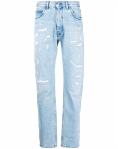 Прямые джинсы с прорезями Versace