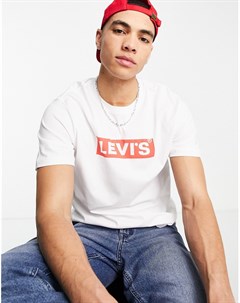 Белая футболка с небольшой вставкой с логотипом на груди Levi's®