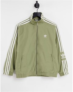 Олимпийка цвета хаки на молнии с логотипом adicolor Adidas originals